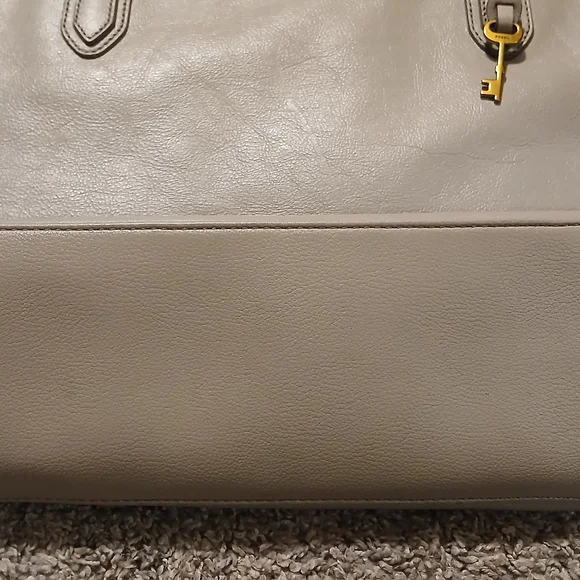 👜 Fossil Leather Tote BagTaupe/BeigeClassic Work & Everyday Carry